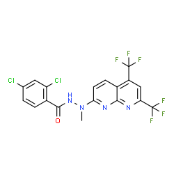 Benzoic acid, 2,4-dichloro-, 2-[5,7-bis(trifluoromethyl)-1,8-naphthyridin-2-yl]-2-methylhydrazide (9CI)结构式