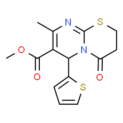 methyl 8-methyl-4-oxo-6-(thiophen-2-yl)-3,4-dihydro-2H,6H-pyrimido[2,1-b][1,3]thiazine-7-carboxylate Structure
