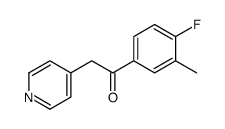 1-(4-fluoro-3-methylphenyl)-2-pyridin-4-ylethanone结构式