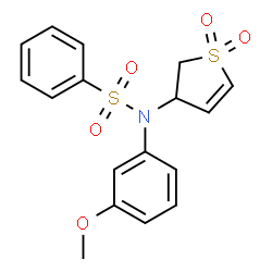 N-(1,1-dioxido-2,3-dihydrothiophen-3-yl)-N-(3-methoxyphenyl)benzenesulfonamide结构式