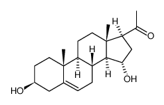 3,15-dihydroxy-5-pregnen-20-one结构式