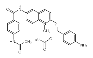 2-(p-AMINOSTYRYL)-6-(p-ACETYLAMINO BENZOYLAMINO)QUINOLINE METHO-ACETATE structure