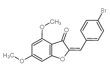 2-(4-BROMOBENZYLIDENE)-4,6-DIMETHOXYBENZOFURAN-3-ONE结构式