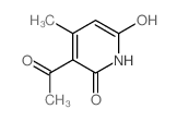 2(1H)-Pyridinone,3-acetyl-6-hydroxy-4-methyl- Structure