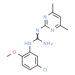 N-(5-Chloro-2-methoxyphenyl)-N'-(4,6-dimethylpyrimidin-2-yl)guanidine结构式