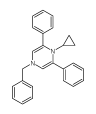 4-benzyl-1-cyclopropyl-2,6-diphenyl-pyrazine结构式