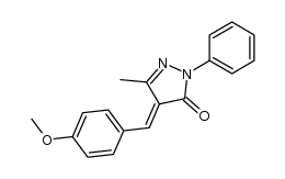 4-(1-(4-methyoxyphenyl)methylidene)-3-methyl-1-phenyl-1H-pyrazole-5-one结构式