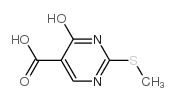 4-Hydroxy-2-(methylthio)pyrimidine-5-carboxylic acid structure