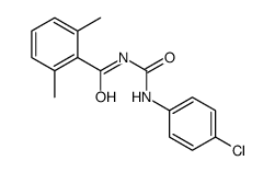 N-[(4-chlorophenyl)carbamoyl]-2,6-dimethylbenzamide结构式