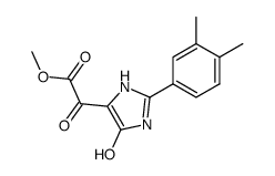 [2-(3,4-dimethyl-phenyl)-5-oxo-4,5-dihydro-1H-imidazol-4-yl]-oxo-acetic acid methyl ester结构式