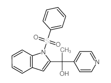 1H-Indole-2-methanol, alpha-methyl-1-(phenylsulfonyl)-alpha-4-pyridinyl- Structure