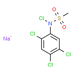 sodium chloro-N-(2,4,5-trichlorophenyl)methanesulphonamidate结构式