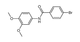 4-bromo-N-(3,4-dimethoxy-phenyl)-benzamide结构式