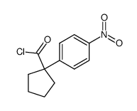 1-(4-nitro-phenyl)-cyclopentanecarbonyl chloride结构式