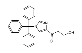 3-羟基-1-(1-三苯甲游基-1H-咪唑-4-基)-1-丙酮结构式