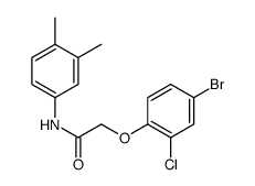 2-(4-bromo-2-chlorophenoxy)-N-(3,4-dimethylphenyl)acetamide Structure