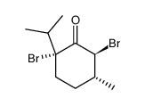 (1R)-2t.4c-dibromo-1r-methyl-4t-isopropyl-cyclohexanone-(3)结构式