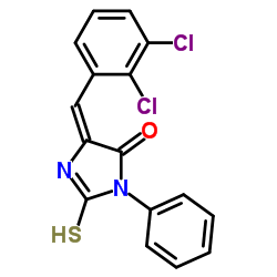 (5E)-5-(2,3-Dichlorobenzylidene)-3-phenyl-2-thioxo-4-imidazolidinone picture