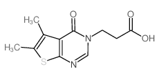 3-(5,6-二甲基-4-羰基噻吩并[2,3-d]嘧啶-3(4H)-基)丙酸结构式