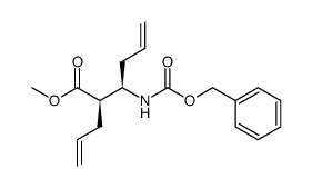 methyl (2R,3R)-2-allyl-3-[(benzyloxy)carbonylamino]hex-5-enoate结构式