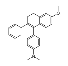 4-(6-methoxy-2-phenyl-3,4-dihydronaphthalen-1-yl)-N,N-dimethylaniline结构式