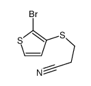 3-(2-bromothiophen-3-yl)sulfanylpropanenitrile Structure