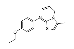 N-(4-ethoxyphenyl)-4-methyl-3-prop-2-enyl-1,3-thiazol-2-imine结构式