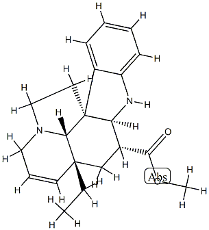 (2β,5α,12β,19α)-6,7-Didehydroaspidospermidine-3β-carboxylic acid methyl ester结构式