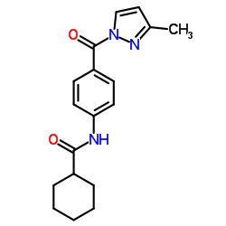 N-{4-[(3-Methyl-1H-pyrazol-1-yl)carbonyl]phenyl}cyclohexanecarboxamide Structure