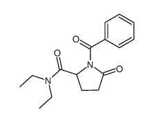 1-benzoyl-N,N-diethyl-5-oxopyrrolidine-2-carboxamide structure