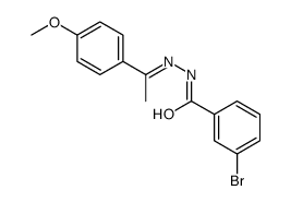 3-bromo-N-[(Z)-1-(4-methoxyphenyl)ethylideneamino]benzamide结构式