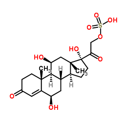 6-β-Hydroxycortisol Sulfate Structure