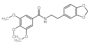 N-(2-benzo[1,3]dioxol-5-ylethyl)-3,4,5-trimethoxy-benzamide structure