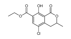 ethyl 5-chloro-8-hydroxy-3-methyl-1-oxo-3,4-dihydroisochromene-7-carboxylate Structure