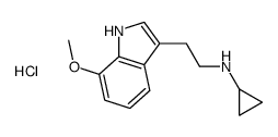 cyclopropyl-[2-(7-methoxy-1H-indol-3-yl)ethyl]azanium,chloride结构式