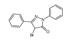 4-bromo-1,3-diphenyl-2-pyrazolin-5-one结构式