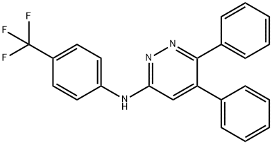 5,6-二苯基-N-[4-(三氟甲基)苯基]-3-哒嗪胺结构式