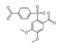 1,2-dimethoxy-4-nitro-5-(4-nitrophenyl)sulfonylbenzene结构式