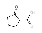 2-oxocyclopentane-1-carbodithioic acid structure