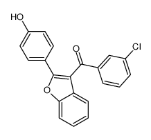 (3-chlorophenyl)-[2-(4-hydroxyphenyl)-1-benzofuran-3-yl]methanone结构式