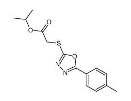 propan-2-yl 2-[[5-(4-methylphenyl)-1,3,4-oxadiazol-2-yl]sulfanyl]acetate结构式