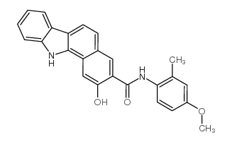 2-Hydroxy-N-(4-methoxy-2-methylphenyl)-11H-benzo[a]carbazole-3-carboxamide structure