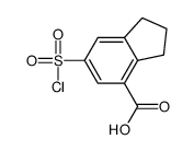 6-chlorosulfonyl-2,3-dihydro-1H-indene-4-carboxylic acid结构式