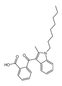 2-(2-methyl-1-octylindole-3-carbonyl)benzoic acid Structure