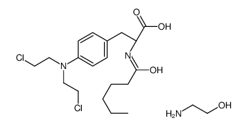 2-aminoethanol,(2S)-3-[4-[bis(2-chloroethyl)amino]phenyl]-2-(hexanoylamino)propanoic acid Structure
