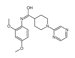 4-Piperidinecarboxamide,N-(2,4-dimethoxyphenyl)-1-pyrazinyl-(9CI) Structure