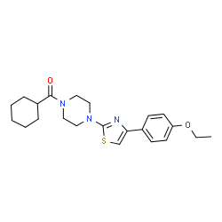 Piperazine, 1-(cyclohexylcarbonyl)-4-[4-(4-ethoxyphenyl)-2-thiazolyl]- (9CI)结构式