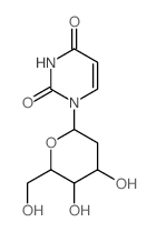 2,4(1H,3H)-Pyrimidinedione,1-(2-deoxy-b-D-ribo-hexopyranosyl)- Structure