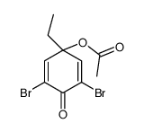 (3,5-dibromo-1-ethyl-4-oxocyclohexa-2,5-dien-1-yl) acetate Structure