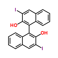 (S)-3,3'-二碘-1,1'-联萘酚结构式